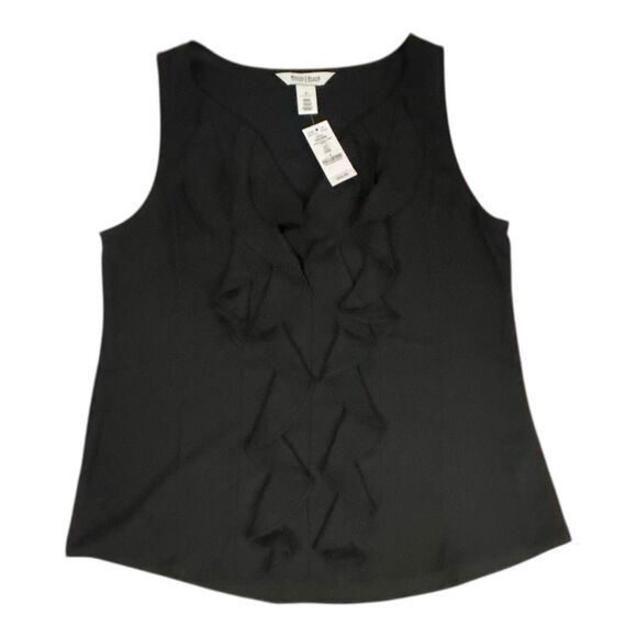 WHITE HOUSE BLACK MARKET Sleeveless Flounce Ruffled Blouse Top WHBM Size 4 NWT - Picture 3 of 14